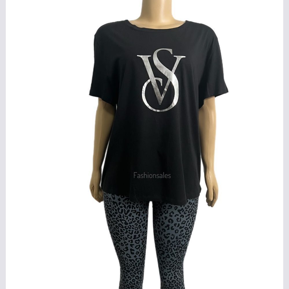 Victoria’s Secret Soft Cotton Foil VS Short sleeve t-shirt Black XXL